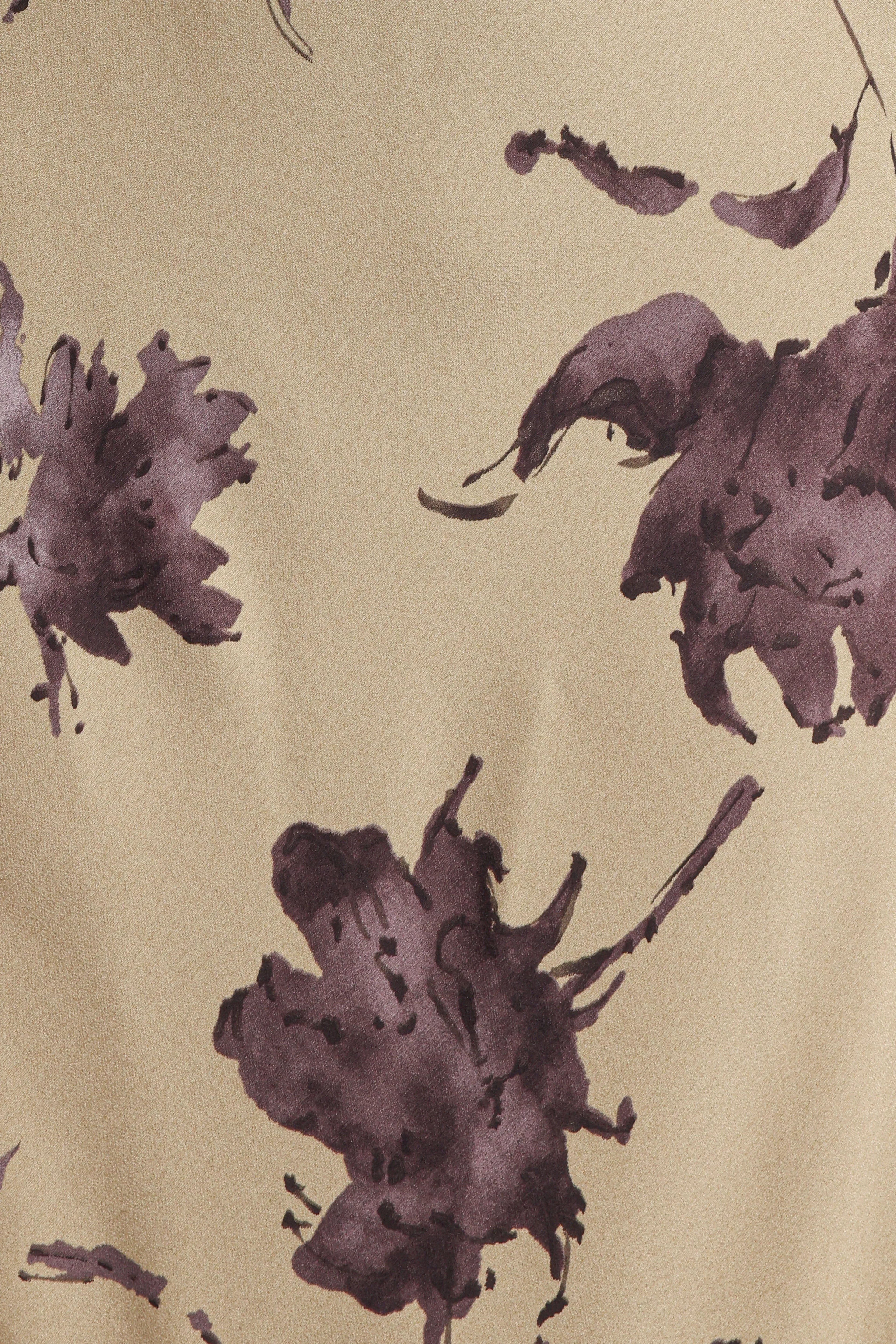 Robe longue Kristyn à manches longues - Imprimé floral olive