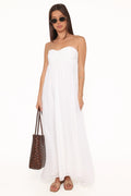 Robe longue bustier Vee - Blanc
